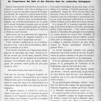 1538 - Page 1495 - Propos du jour. De l’importance des faits et des théories dans les recherches biologiques [J. Noir]