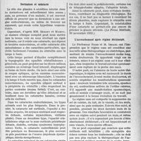 1558 - Page 1515 - Partie scientifique. L'actualité scientifique. La Presse. Dermatose et cataracte [(La Presse Médicale, 30 novembre 1932)] / L'accouchement après régime déchloruré [(Strasbourg Médical, 5 novembre 1932)]