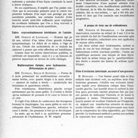 1565 - Page 1522 - Partie scientifique. L'actualité scientifique. Les Sociétés Savantes. Lille. Société médicale et anatomo-clinique, Séance du mardi 20 décembre 1932. Action de la novocaine sur les centres bulbaires / Tabès vraisemblablement héréditaire de l’adulte / Malformations foetales, avec hydramnios, (Présentation de pièce) / Effets de la radiothérapie fonctionnelle, neuro-endocrinienne, dans les coxarthries / A propos de trois cas de sclérodermie / Crise d’occlusion intestinale, au cours d’une grossesse