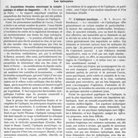 1566 - Page 1523 - Partie scientifique. L'actualité scientifique. Les Congrès. XIIe Réunion neurologique internationale annuelle. Les épilepsies. Acquisitions récentes concernant la symptomatologie et aidant au diagnostic. —M. O. Crouzon / L’épilepsie psychique. — M. J. Abadie / Acquisitions récentes concernant l’anatomie pathologique. L’épilepsie extrapyramidale et le centre épileptogène. —M. O. Crouzon