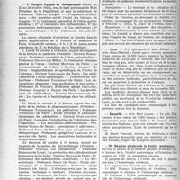 1589 - Page 1546 - Partie professionnelle, Hygiène, Assistance, Mutualité, Intérêts corporatifs, Variétés. Reportage professionnel. Nouvelles et informations. Un médecin praticien philanthrope et artiste / Ier Congrès français de thérapeutique / Lyon / Marseille / IV° Réunion plénière de la Société anatomique