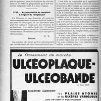 1669 - Page 1626-LXVI - Correspondance. Divers. Désignation des médecins experts / Responsabilité du remplacé à l’égard du remplaçant