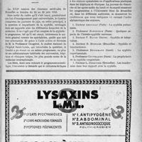 1678 - Page XI-1635 - A travers l’officiel. la XIIIe session des Journaux médicales de Bruxelles. Le programme scientifique