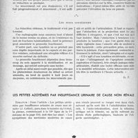 1695 - Page 1652 - Partie scientifique. Travaux originaux. La petite chirurgie au goût du jour. Un procédé simple pour bien réduire la luxation de l'épaule, d'après le Docteur F. M. Cadenat. Le bon procédé de réduction / Les soins consécutifs / Les petites azotémies par insuffisance urinaire de cause non rénale