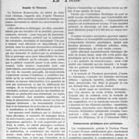 1696 - Page 1653 - Partie scientifique. L’actualité scientifique. La Presse. Maladie de Thomsen [(Gazette des Hôpitaux, 10 et 17 décembre 1932)] / Vomissements périodiques avec acétonémie [(Le Bulletin Médical, 31 décembre 1932)]