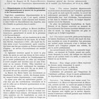 1718 - Page 1675 - Partie professionnelle, Hygiène, Assistance, Mutualité, Intérêts corporatifs, Variétés. Comptes rendus, documents, pièces officielles. Les maternités secrètes. Départements où des établissements spéciaux garantissent le secret de la grossesse et de l’accouchement