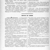 1723 - Page 1680 - Partie professionnelle, Hygiène, Assistance, Mutualité, Intérêts corporatifs, Variétés. Faculté de médecine de Paris. Enseignement et actes de la Faculté / Institut du cancer
