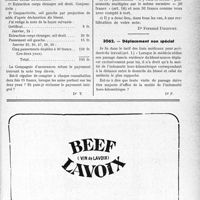 1728 - Page LVII-1685 - Correspondance. Application du tarif des accidents du travail. Arthrotomie d’une petite articulation / Pansements sur les deux yeux / Déplacement non spécial