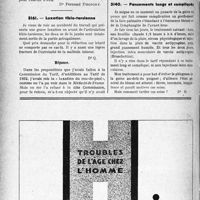 1729 - Page 1686-LVIII - Correspondance. Application du tarif des accidents du travail. Déplacement non spécial / Luxation tibio-tarsienne / Pansements longs et compliqués
