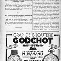 1745 - Page 1702-X - A travers l’officiel. Avis de vacance d’un poste de médecin-chef de service d’asile public d’aliénés / Avis de vacance d’un poste de médecin-chef de service d’asile public d’aliénés / Réponses des ministres aux questions des parlementaires. Exercice illégal du commerce de détail des plantes médicinales. Sanctions