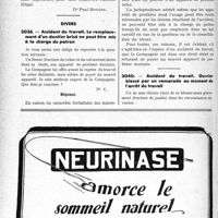 1807 - Page 1764-LXVIII - Correspondance. Assurances sociales. un étudiant en médecine peut-il être nommé médecin-adjoint d’un hôpital ? / Divers. Accident du travail. Le remplacement d’un dentier brisé ne peut être mis à la charge du patron / Accident du travail. Ouvrier blessé par un camarade au moment de l’arrêt du travail