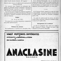 1899 - Page 1856-XII - A travers l’officiel. Enseignement de la médecine / Budget / Asiles publics d’aliénés / Enseignement de la médecine