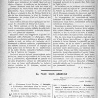 1939 - Page 1896 - Partie professionnelle, Hygiène, Assistance, Mutualité, Intérêts corporatifs, Variétés. Travaux originaux. Les salons. Le Salon de la Nationale [Dr M. Vimont] / La page sans médecine