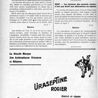 1949 - Page 1906-LVIII - Correspondance. assurances sociales. Droit à l’assurance-invalidité / les femmes des assurés sociaux n’ont pas droit aux allocations en espèces