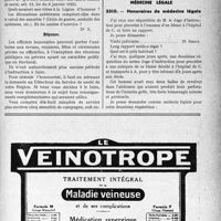 1956 - Page LXV-1913 - Correspondance. Questions médico-militaires. Droit des officiers honoraires. Légion d’honneur / Médecine légale. Honoraires de médecine légale