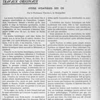 1974 - Page 1931 - Partie scientifique. Travaux originaux. Kystes hydatiques des os, par le Professeur Tédenat