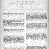 1981 - Page 1938 - Partie scientifique. Travaux originaux. La clinique obstétricale au gout du jour. Les hémorragies tardives de la délivrance (vers le dixième jour) relèvent habituellement du facteur infection, d’après le Docteur E. Estienny. Voici pourquoi