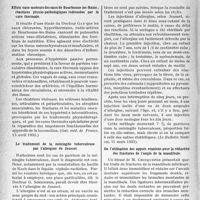 1985 - Page 1942 - Partie scientifique. L'actualité scientifique. La. Presse. Effets vaso-moteurs des eaux de Bourbonne-les-Bains ; réactions physio-pathologiques redressées par la cure thermale [(Gaz. méd. de France, 15 avril 1933)] / Le traitement de la méningite tuberculeuse par l’allergine de Jousset [(Le Bulletin Médical, 11 mars 1933)] / De l’utilisation des appuis crâniens pour la réduction des fractures de l’angle de la mandibule [(La Revue de stomatologie, n° 6, 1932)]