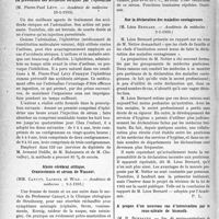 1987 - Page 1944 - Partie scientifique. L'actualité scientifique. Les Sociétés Savantes. Paris. La prévention des accidents sériques par l’éphédrine, (Académie de médecine 23-5-1933) / Abcès cérébral otitique. Craniectomie et sérum de Vincent, (Académie de médecine ; 9-5-1933) / Sur la déclaration des maladies contagieuses, (Académie de médecine ; 2-5-1933) / A propos d’un nouveau cas d’intoxication par le sous-nitrate de bismuth, (Soc. de gastro-entérologie de Paris ; 8-5-1933)