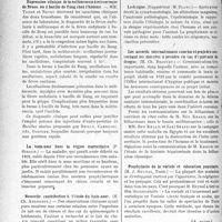 2051 - Page 2006 - Partie scientifique. L'Actualité scientifique. Les Congrès. Premier congrès international d'hygiène méditerranéenne. Les complications méningées de la mélitococcie — (H. Roger, de Marseille) / Expression clinique de la mélitococcie à microcoque de Bruce ou à bacille de Bang chez l’homme — MM. Tanon et Neveu / La kala-azar dans la région marseillaise — (P. Giraud) / Nouvelle contribution à l’étude du kala-azar — (M. Ch. Anderson) / La dengue — (Rapporteur : M. Blanc) / Les accords internationaux conclus et projetés concernant les mesures à prendre en cas d’épidémie de dengue — (M. Ch. Broquet) / Prophylaxie de la variole et éducation populaire — (M. J. Reynal, Tunis)