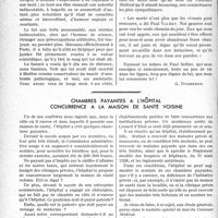 2059 - Page 2014 - Partie professionnelle, Hygiène, assistance, mutualité, intérêts corporatifs, variétés. Travaux originaux. Nécrologie. Paul Sollier, (1861-1933) / Chambres payantes à l’hôpital, concurrence à la maison de santé voisine [Dr Paul Boudin]