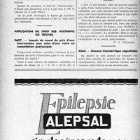 2073 - Page 2028-LII - Correspondance. Questions médico-militaires. Augmentation de pension militaire / Application du tarif des accidents du travail. Jamais de cumul du prix d’une intervention plus celui d’une visite ou consultation quelconque / Chicane kilométrique regrettable