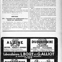 2076 - Page LV-2031 - Correspondance. Accidents du travail. Délai de révision / Hôpitaux. Fourniture des médicaments à un hôpital par adjudication