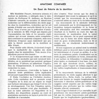 2109 - Page 2064 - Partie scientifique. Travaux originaux. La clinique au goût du jour. La tuberculose intestinale, souvent polymorphe, peut simuler Une tumeur, et surtout une entérite chronique banale, d’après le Docteur Gaston Lyon. La tuberculose intestinale est curable au même titre que la tuberculose pulmonaire / Anatomie comparée. Un Essai de théorie de la dentition [J. Noir]