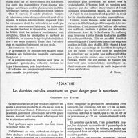 2110 - Page 2065 - Partie scientifique. Travaux originaux. Anatomie comparée. Un Essai de théorie de la dentition [J. Noir] / Pédiatrie. Les diarrhées estivales constituent un grave danger pour le nourrisson. Comment les éviter