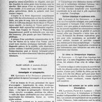 2117 - Page 2072 - Partie scientifique. L’actualité scientifique. Les Sociétés Savantes. Strasbourg. Angine de Vincent simulant un accident primitif de l’amygdale, et s’accompagnant de réactions sérologiques passagèrement positives, (Réunion dermatologique de Strasbourg, 13-11-1932) / Lille. Société médicale et anatomo-clinique. Séance du 7 mars 1933