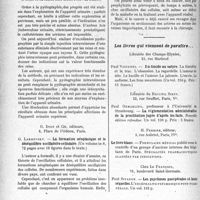 2121 - Page 2076 - Partie scientifique. L’actualité scientifique. Les Livres. Hygiène de l’urinaire, par A. Lavenan, G. Doin et Cie, éditeurs, Paris / La pyélographie intra-veineuse dans le diagnostic urologique, par Professeur G. Lepoutre, G. Doin et Cie, éditeurs, Paris / La formation néoplasique et le déséquilibre oscillatoire cellulaire, par G. Lakhovsky, G. Doin et Cie, éditeurs, Paris / Les livres qui viennent de paraître...