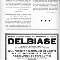 2137 - Page 2092-LVI - A travers l’officiel. Réponses des ministres aux questions des parlementaires. Déduction des primes d’assurance-vie des bénéfices professionnels. Conditions d’admission à l’assurance-invalidité / Coordination entre les Caisses d'Assurances sociales et les organismes d’hygiène sociale
