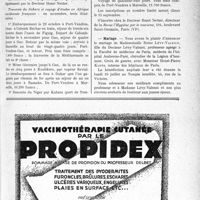 2156 - Page XI-2111 - Dernières nouvelles. Voyages d’études de l’hygiène par le tourisme et de la Section de tourisme de l’A. G. des étudiants / Mariage