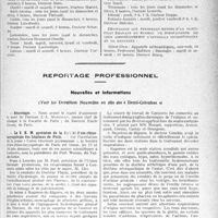 2194 - Page 2149 - Partie professionnelle, Hygiène, Assistance, Mutualité, Intérêts corporatifs, Variétés. Hôpitaux de Paris. — consultations externes (1933), (Suite et fin) / Reportage professionnel. Nouvelles et Informations, (Voir les Dernières Nouvelles en tête des "Demi-Colonnes"). Nécrologie [Docteur J. -A. Martinet, Docteur Emile Combe] / Le V. E. M. pyrénéen de la Société d’oto-rhino-laryngologie des hôpitaux de Paris