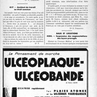 2202 - Page LIII-2157 - Correspondance. Application du tarif des accidents du travail. Radiographies effectuées sur deux membres différents / Accident du travail ou droit commun / Baux et locations. Suspension des augmentations des loyers prorogés