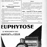 2204 - Page LV-2159 - Correspondance. Fiscalité. Déduction du salaire de la femme du médecin / Dépenses et amortissements professionnels / Indemnité et frais de maladie