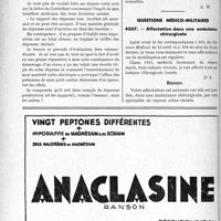 2205 - Page 2160-LVI - Correspondance. Fiscalité. Indemnité et frais de maladie / Évaluation des recettes d’après les dépenses / Questions médico-militaires. Affectation dans une ambulance chirurgicale