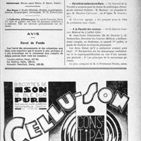 2212 - Page VII-2167 - Renseignement / Dernières nouvelle. Académie de médecine / Faculté de médecine de Paris / A la Faculté des sciences