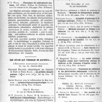 2241 - Page 2196 - Partie Scientifique. L'Actualité scientifique. Les livres. Formulaire des médicaments nouveaux, 36e édition par Dr R. Weitz, J. -B. Baillière et fils, éditeurs, Paris / Les livres qui viennent de paraître...