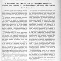 2284 - Page 2239 - Partie scientifique. Travaux originaux. Le traitement des cancers par les protéines spécifiques extraites des tumeurs — protéinothérapie spécifique des cancers, par H. Rubens-Duval