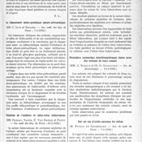 2296 - Page 2251 - Partie scientifique. L'actualité scientifique. Les Sociétés Savantes. Paris. Les hémorragies retardées dans les traumatismes des viscères, (Société de chirurgie, 1-3-1933) / Le claquement méso-systolique pleuro-péricardique, (Soc. méd. des hôp. de Paris ; 7-4-1933) / Néphrites de l’enfance et ultra-virus tuberculeux, (Soc. méd. des hôp. de Paris ; 31-3-1933) / Premières recherches interférométriques faites avec des extraits de tissu cutané, (Soc. de dermatologie ; 15-6-1933) / Sur un cas d’ostéo-sarcome du radius, (Soc. de méd. de Paris ; 7-4-1933)