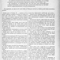 2304 - Page 2259 - Partie professionnelle, Hygiène, Assistance, Mutualité, Intérêts corporatifs, Variétés. Travaux originaux. Nature juridique du contrat de remplacement entre médecins [Dr Paul Boudin]