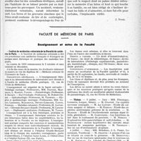 2312 - Page 2267 - Partie professionnelle, Hygiène, Assistance, Mutualité, Intérêts corporatifs, Variétés. Travaux originaux. Variétés. La dégénérescence d'une noble famille La descendance du Grand Condé [J. Noir] / Faculté de médecine de Paris. Enseignement et actes de la Faculté