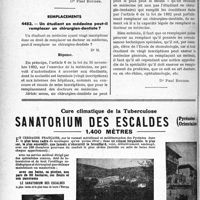 2321 - Page 2276-LII - Correspondance. Association avec un médecin étranger / Remplacements. Un étudiant en médecine peut-Il remplacer un chirurgien-dentiste ?