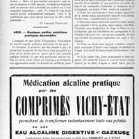2325 - Page 2280-LVI - Correspondance. Application du tarif des accidents du travail. Rayons ultra-violets / Quelques petites précisions pratiques demandées