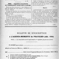 2327 - Page 2282-LVIII - Correspondance. Fiscalité. Patente d’un médecin expert ne faisant pas de clientèle / Imposition à la patente sur l’emplacement occupé dans un garage