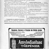 2333 - Page 2288-VIII - Dernières nouvelles. Le Docteur Chapon, président de l’Association générale des médecins de France / L’inauguration du sanatorium Chantoiseau / Faculté de médecine de Lyon / Faculté de médecine de Lille / Fondation Clemenceau-Umfia à la Cité universitaire, au pavillon des provinces françaises