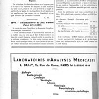 2381 - Page 2336-LII - Correspondance. Fiscalité. Transfert des droits de circulation d’une voiture sur une autre / Amortissement du prix d’achat d’une automobile
