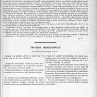2410 - Page 2365 - Partie scientifique. Travaux originaux. Clinique médicale des enfants. Les lésions tardives du tibia dans la syphilis congénitale, Professeur P. Nobécourt / Pratique neurologique, par le Docteur Georges Cauvy