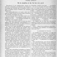 2411 - Page 2366 - Partie scientifique. Travaux originaux. Clinique médicale des enfants. Introduction à la vie de médecin de campagne, Dr Jean Camescasse. De la morphine et de l’art de s’en servir